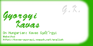 gyorgyi kavas business card